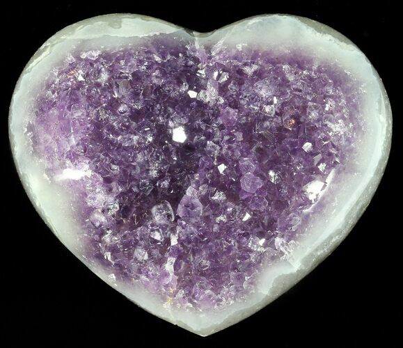 Purple Amethyst Crystal Heart - Uruguay #50882